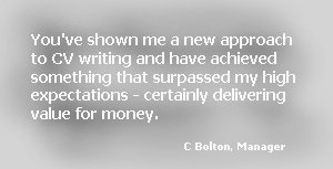 manager CV testimonial